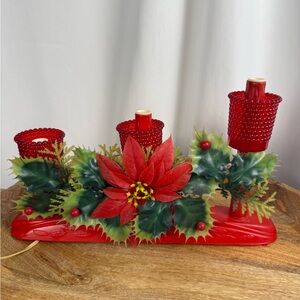 Vintage Christmas Electric Candle Centerpiece
